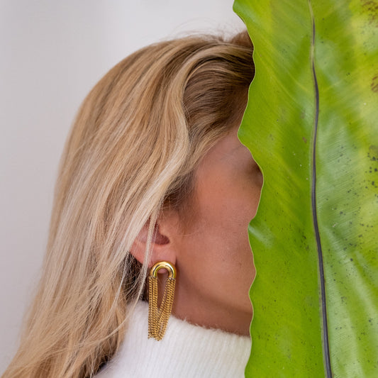 Statement Chain Dangle Earrings