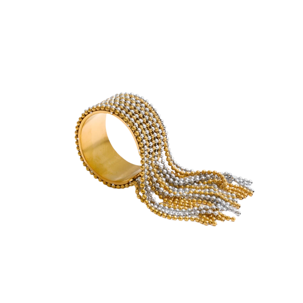 Statement Chain Dangle Ring