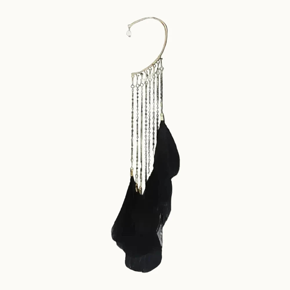 Boho-Vintage Feather Earrings
