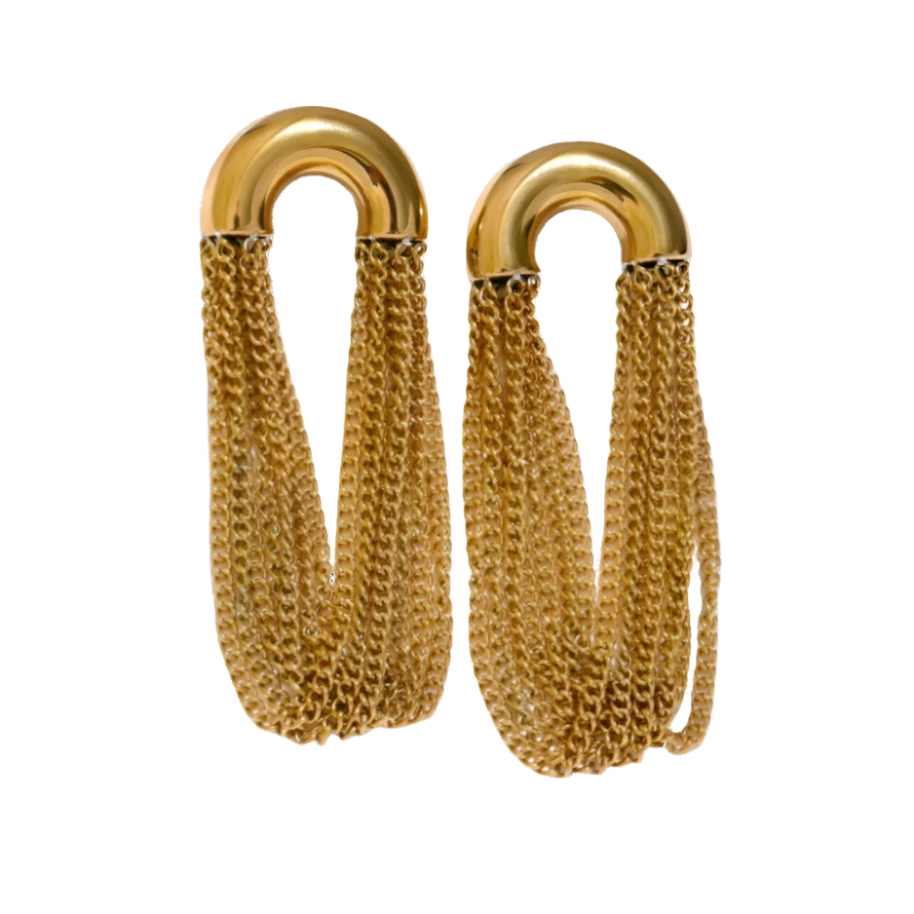 Statement Chain Dangle Earrings