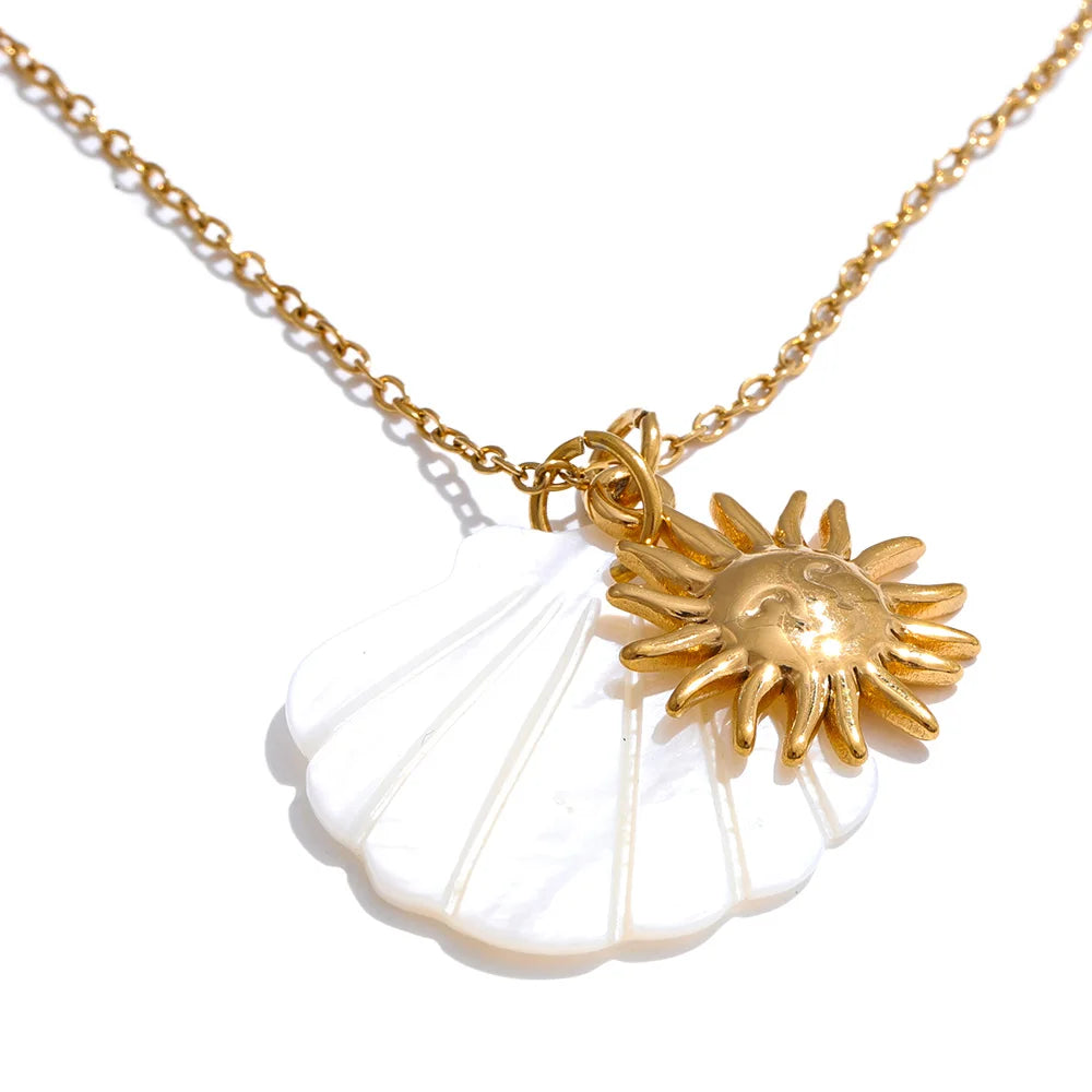 Ocean Muse Shell Pendant Necklace