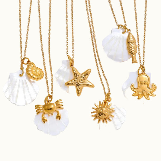 Ocean Muse Shell Pendant Necklace