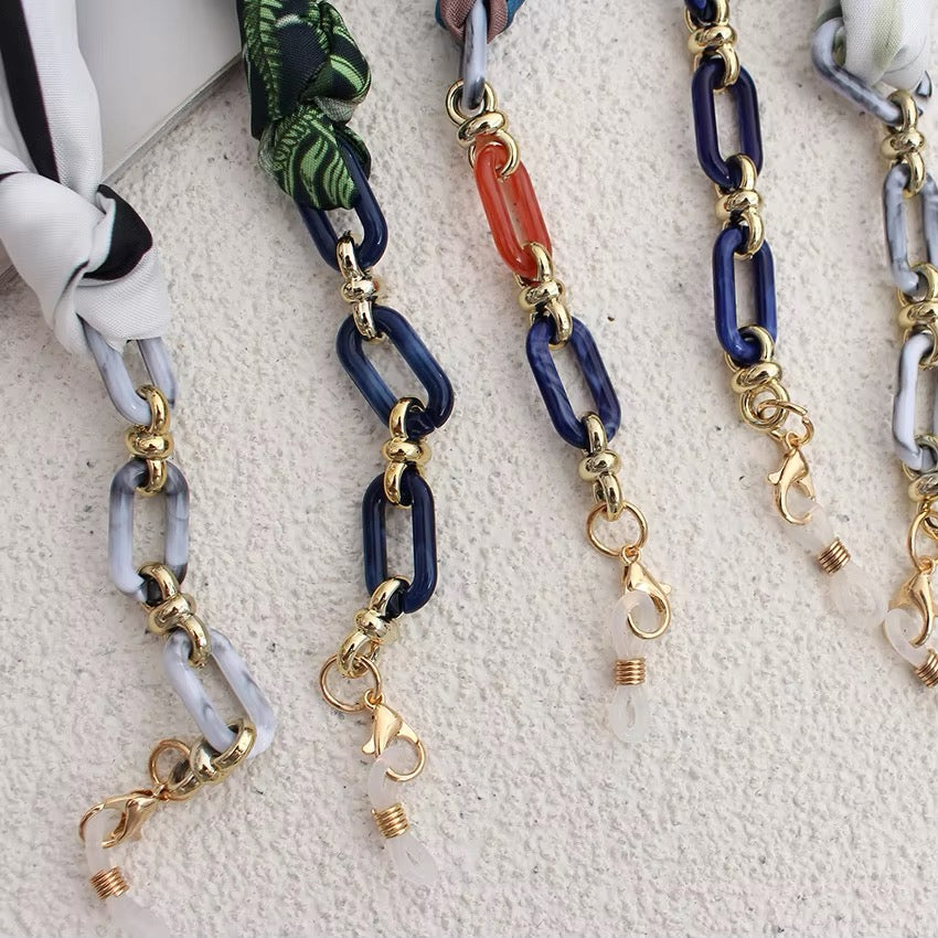 Silk sunglasses lanyard chain, boho chic design, perfect for beach and festival looks
