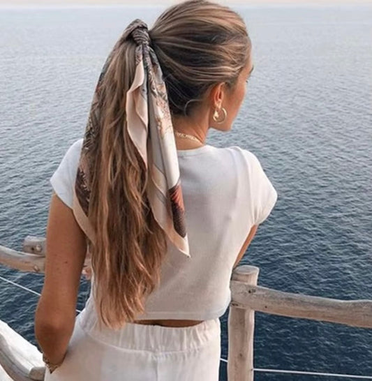 Lace ribbon hair accessory, silky polyester tie, stylish and gentle on hair