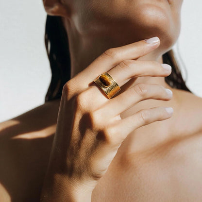 Vintage Stone Statement Ring