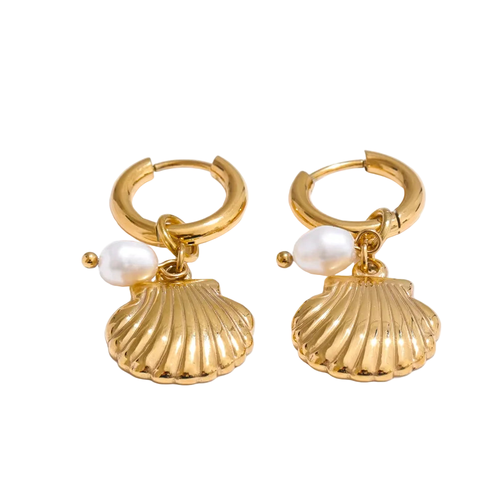 Ocean Muse Pearl Hoop Earrings