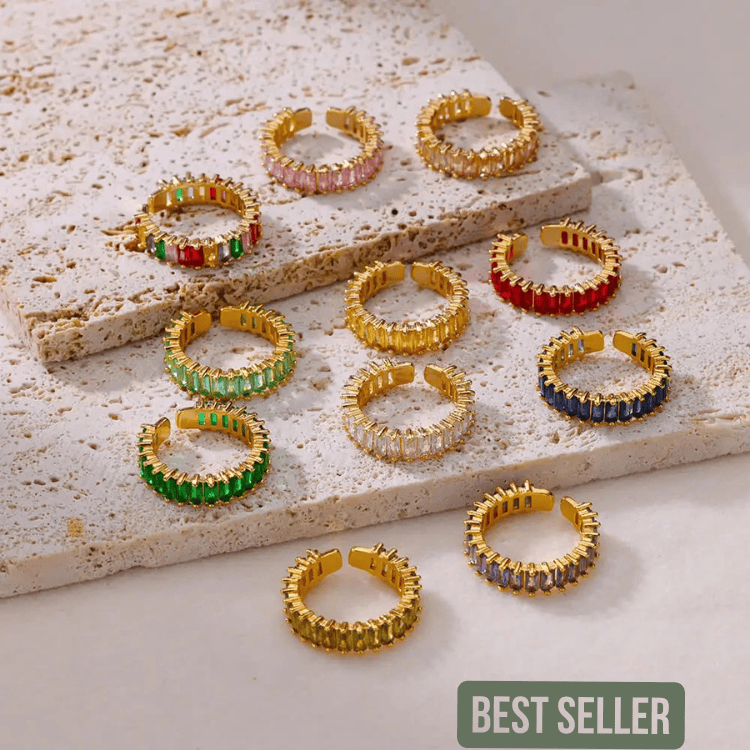 Elegant Adjustable Zirconia Eternity Ring