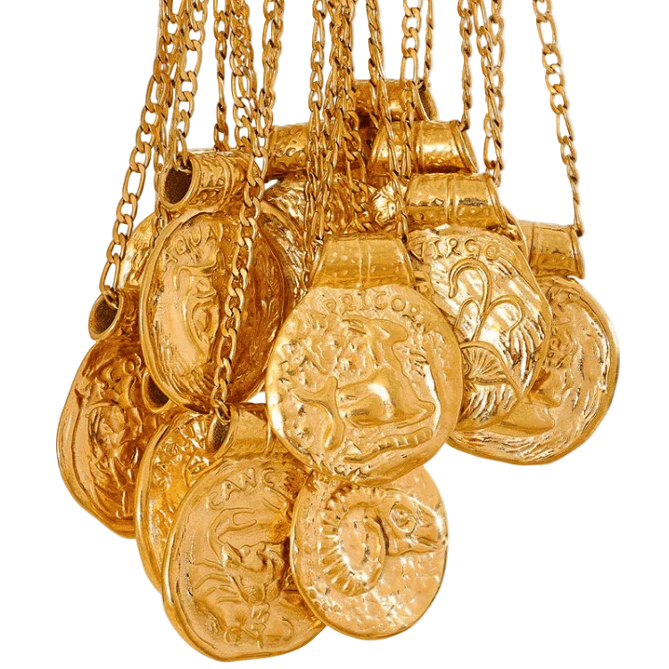 zodiac necklace pendants on chains