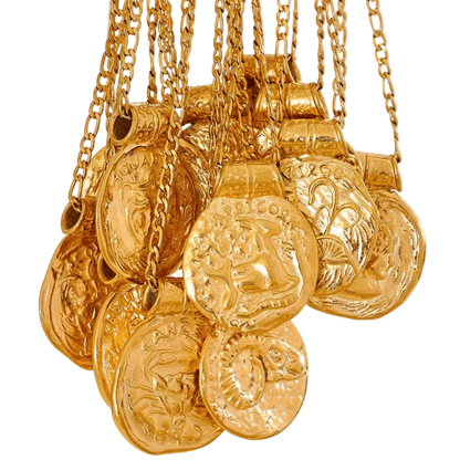 zodiac necklace pendants on chains