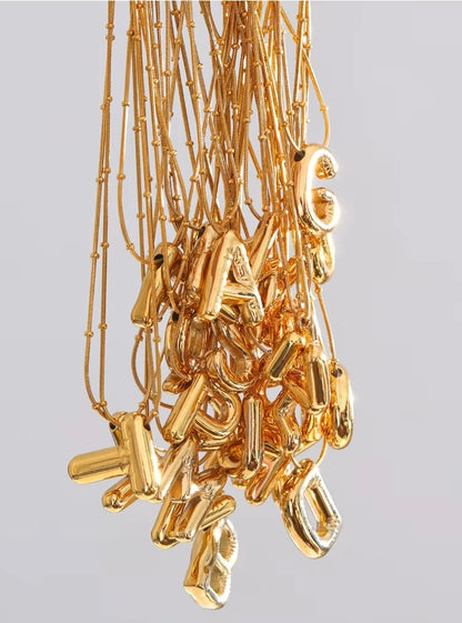 Initial Letter Pendant Necklace