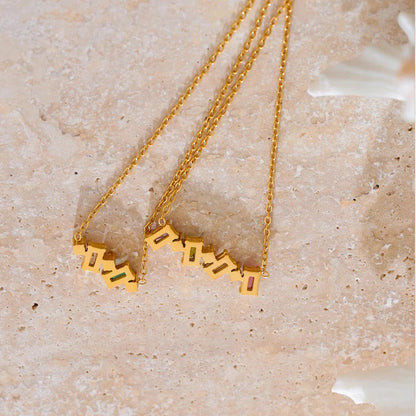 Rainbow Zirconia Spark Necklace