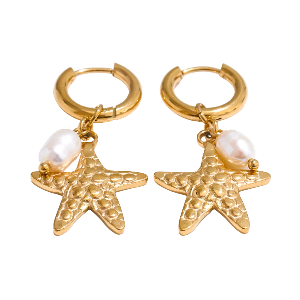 Ocean Muse Pearl Hoop Earrings