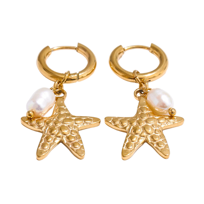 Ocean Muse Pearl Hoop Earrings