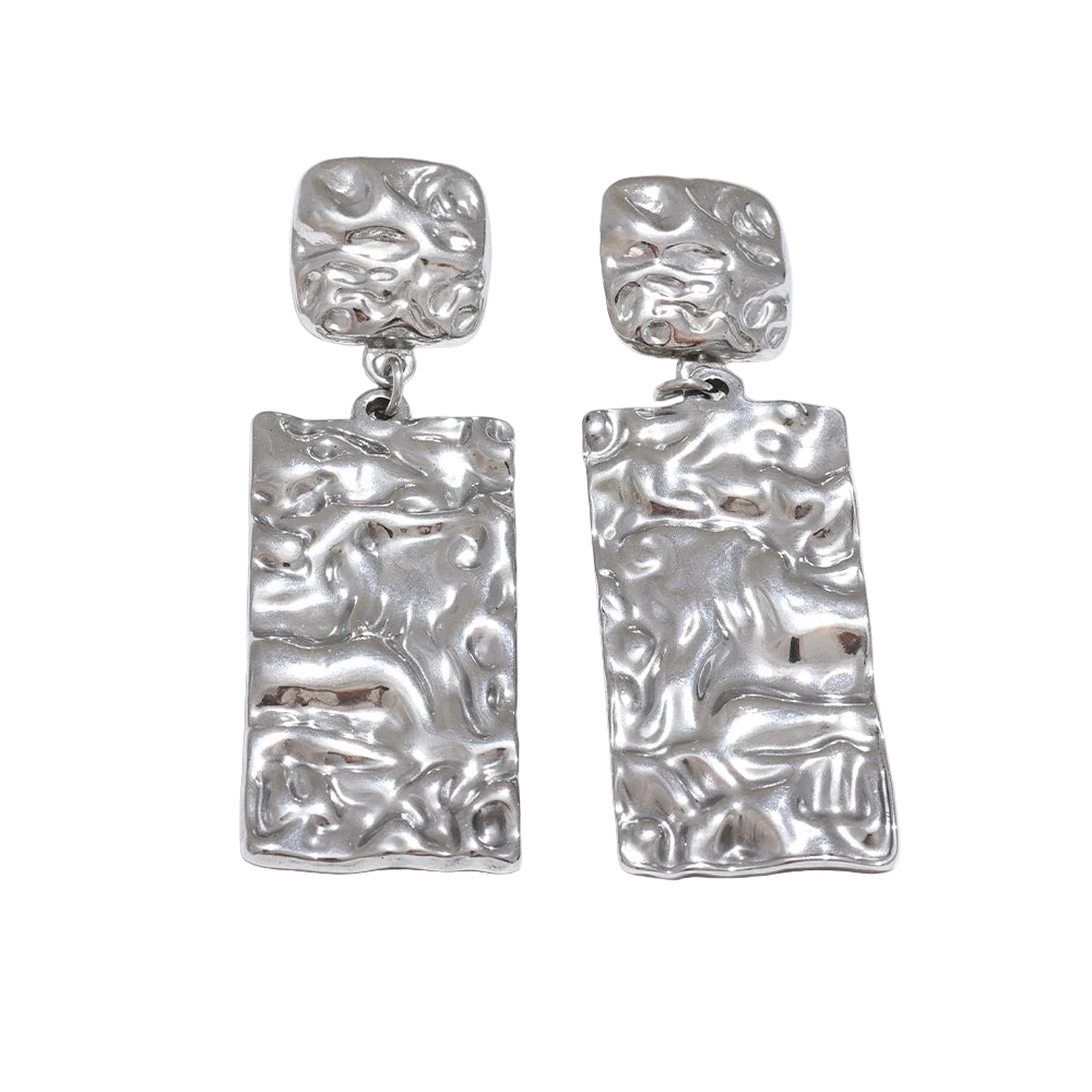 Sculpted Hammer Drop Earrings