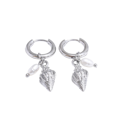 Ocean Muse Pearl Hoop Earrings