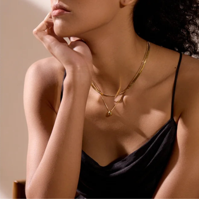 RetroCharm Double Layers Necklace