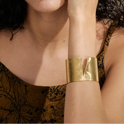 Sculpted Torn Cuff Bracelet