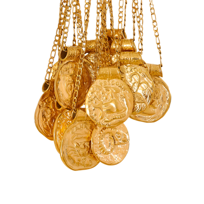 Golden Zodiac Vintage Necklace