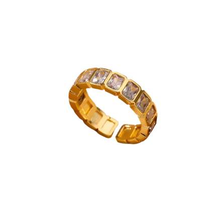 Elegant Adjustable Zirconia Cubic Ring