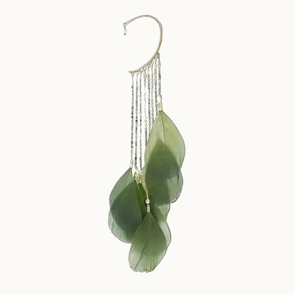 Boho-Vintage Feather Earrings