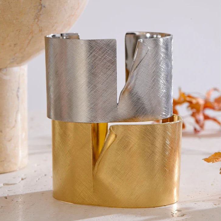 Sculpted Torn Cuff Bracelet