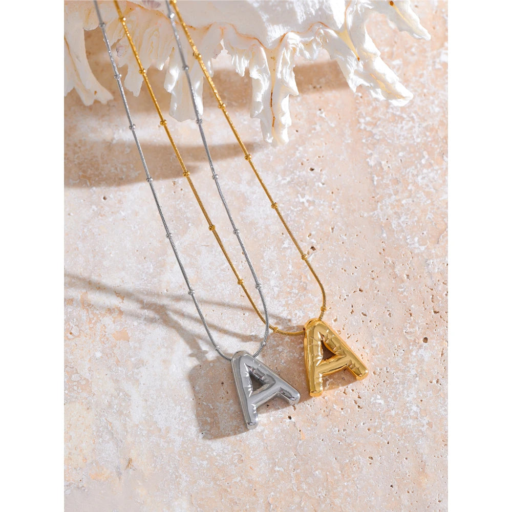 Initial Letter Pendant Necklace