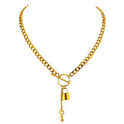 Modern Lock Pendant Necklace