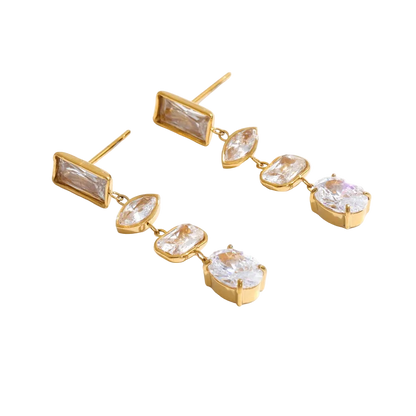 Vintage Zirconia Drop Earrings