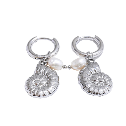 Ocean Muse Pearl Hoop Earrings