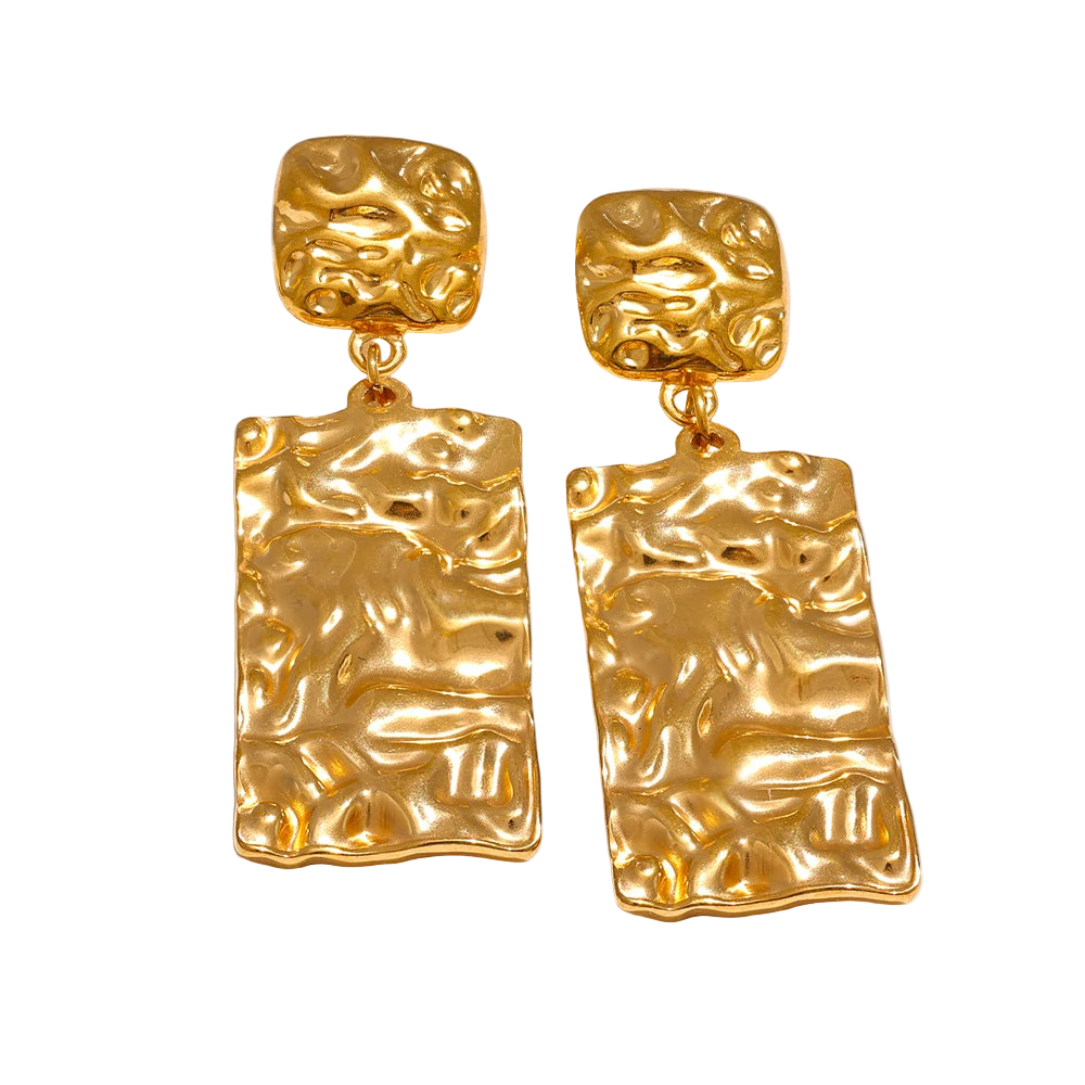 Sculpted Hammer Drop Earrings