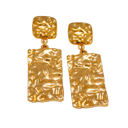 Sculpted Hammer Drop Earrings