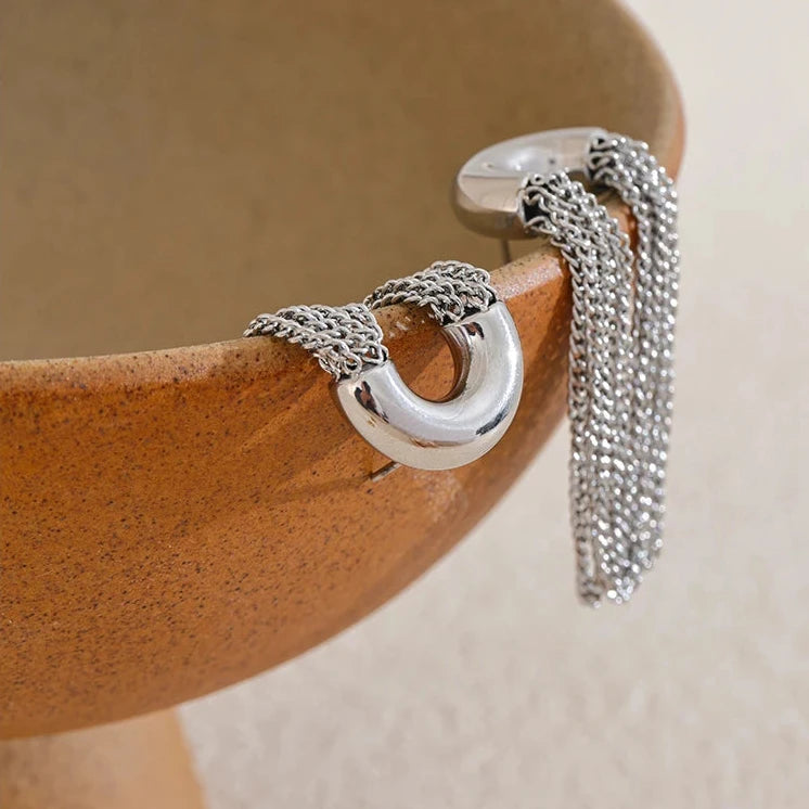 Statement Chain Dangle Earrings