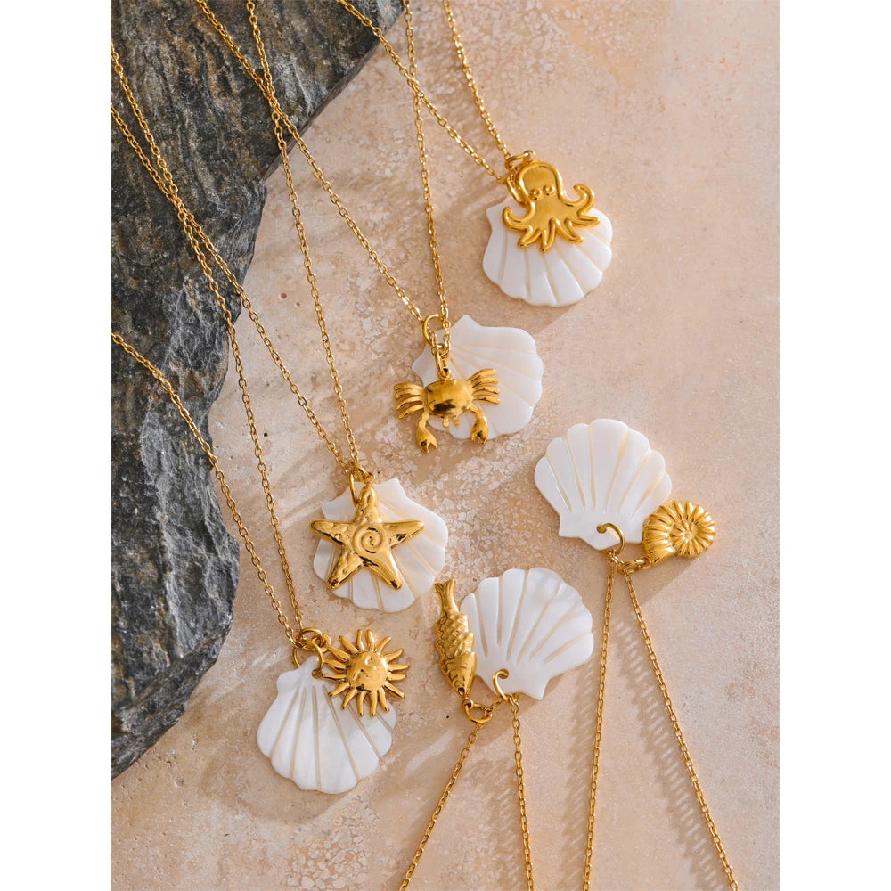 Ocean Muse Shell Pendant Necklace