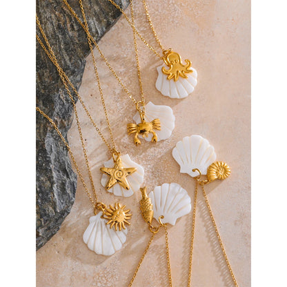 Ocean Muse Shell Pendant Necklace