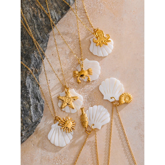 Ocean Muse Shell Pendant Necklace