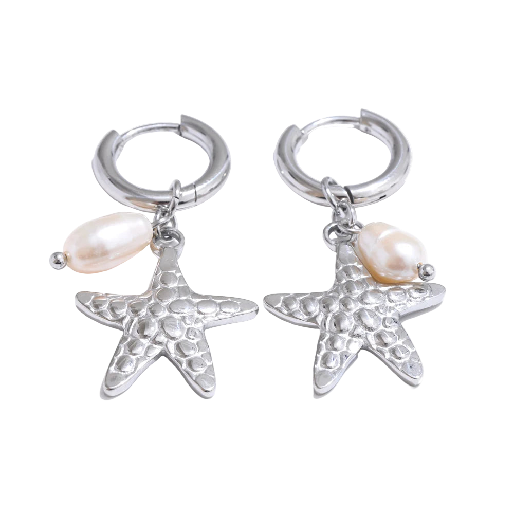 Ocean Muse Pearl Hoop Earrings