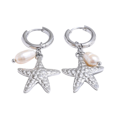 Ocean Muse Pearl Hoop Earrings