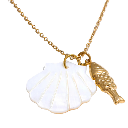 Ocean Muse Shell Pendant Necklace