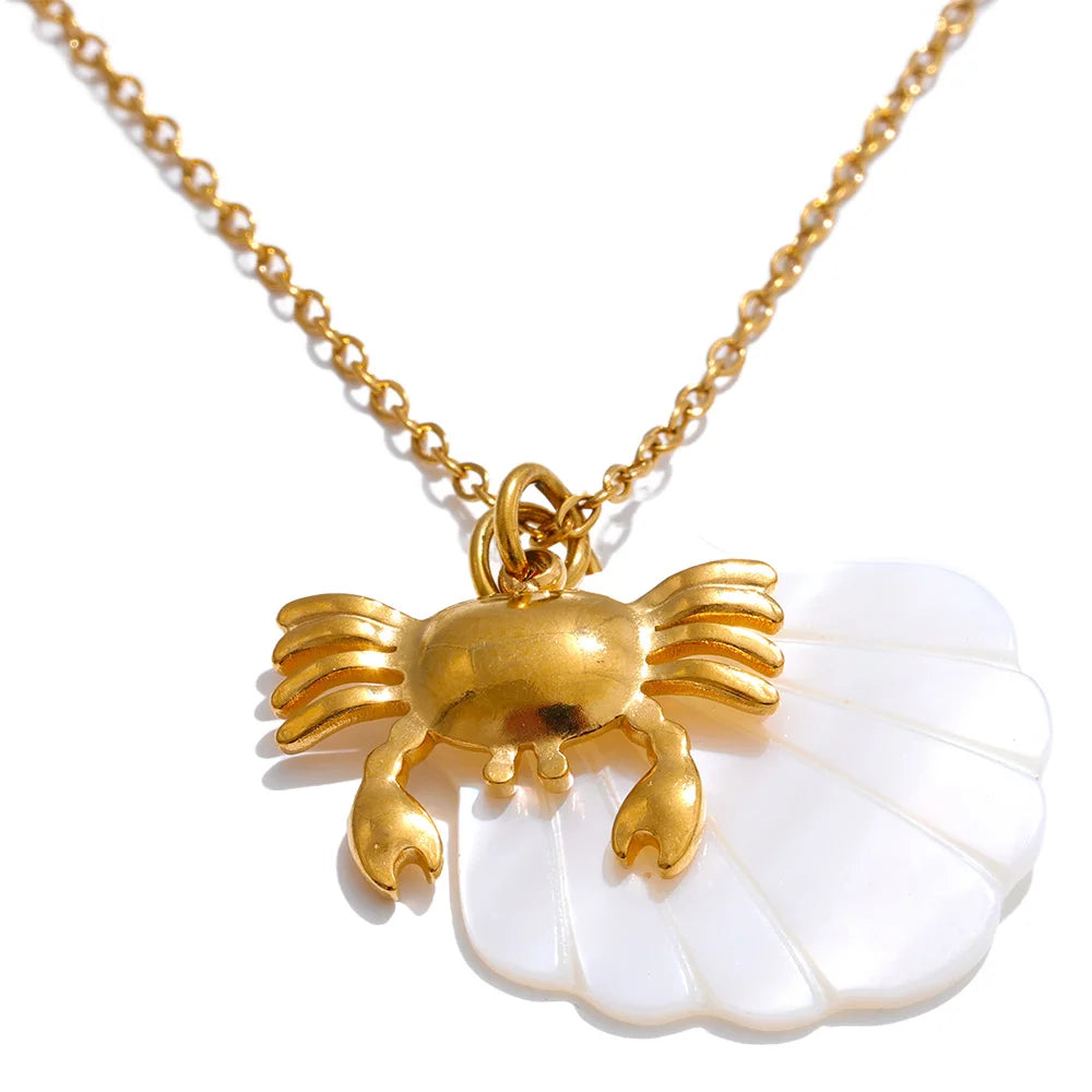 Ocean Muse Shell Pendant Necklace