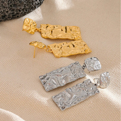 Sculpted Hammer Drop Earrings