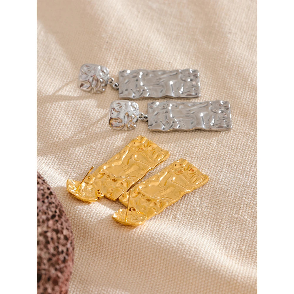 Sculpted Hammer Drop Earrings