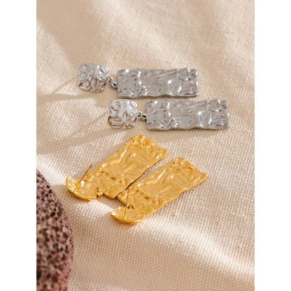 Sculpted Hammer Drop Earrings