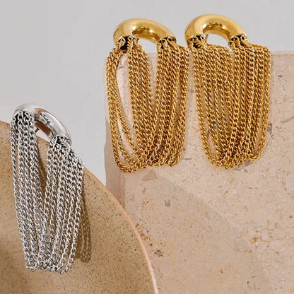 Statement Chain Dangle Earrings