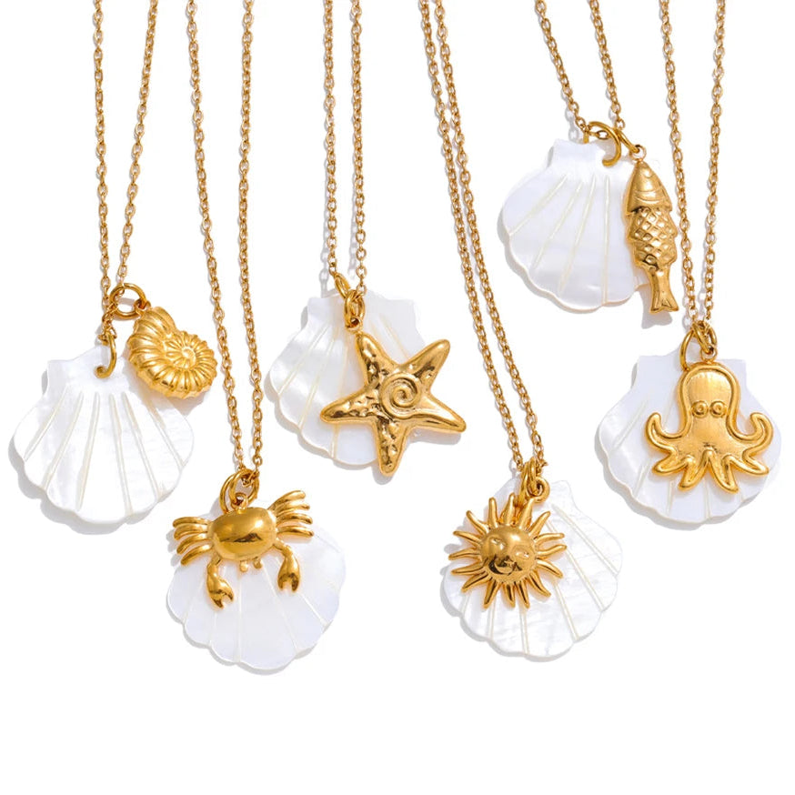 Ocean Muse Shell Pendant Necklace