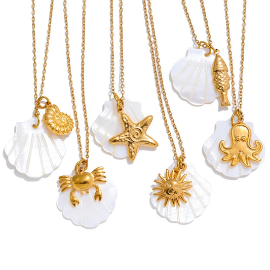 Ocean Muse Shell Pendant Necklace