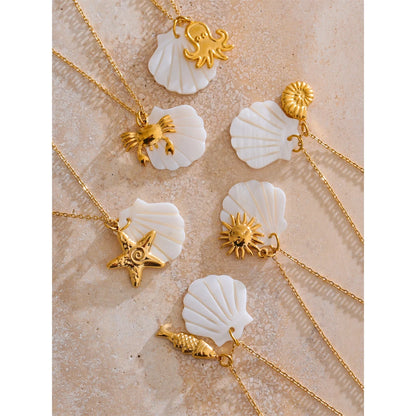 Ocean Muse Shell Pendant Necklace