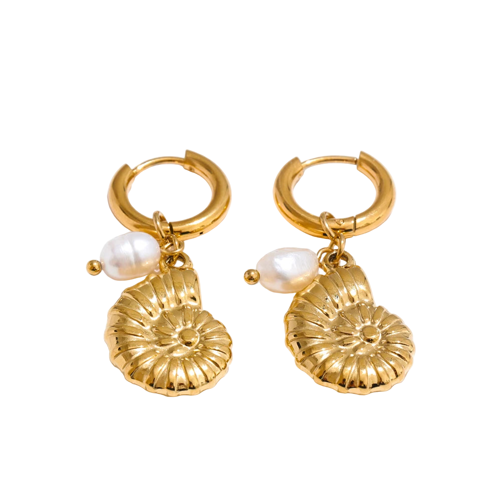 Ocean Muse Pearl Hoop Earrings