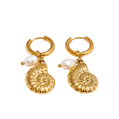 Ocean Muse Pearl Hoop Earrings