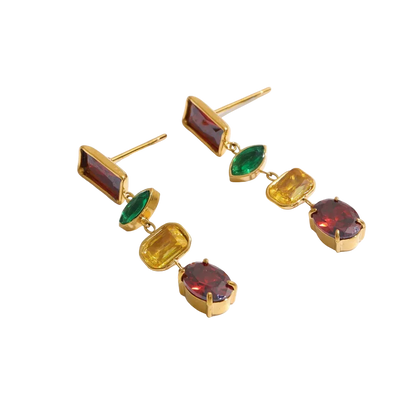 Vintage Zirconia Drop Earrings