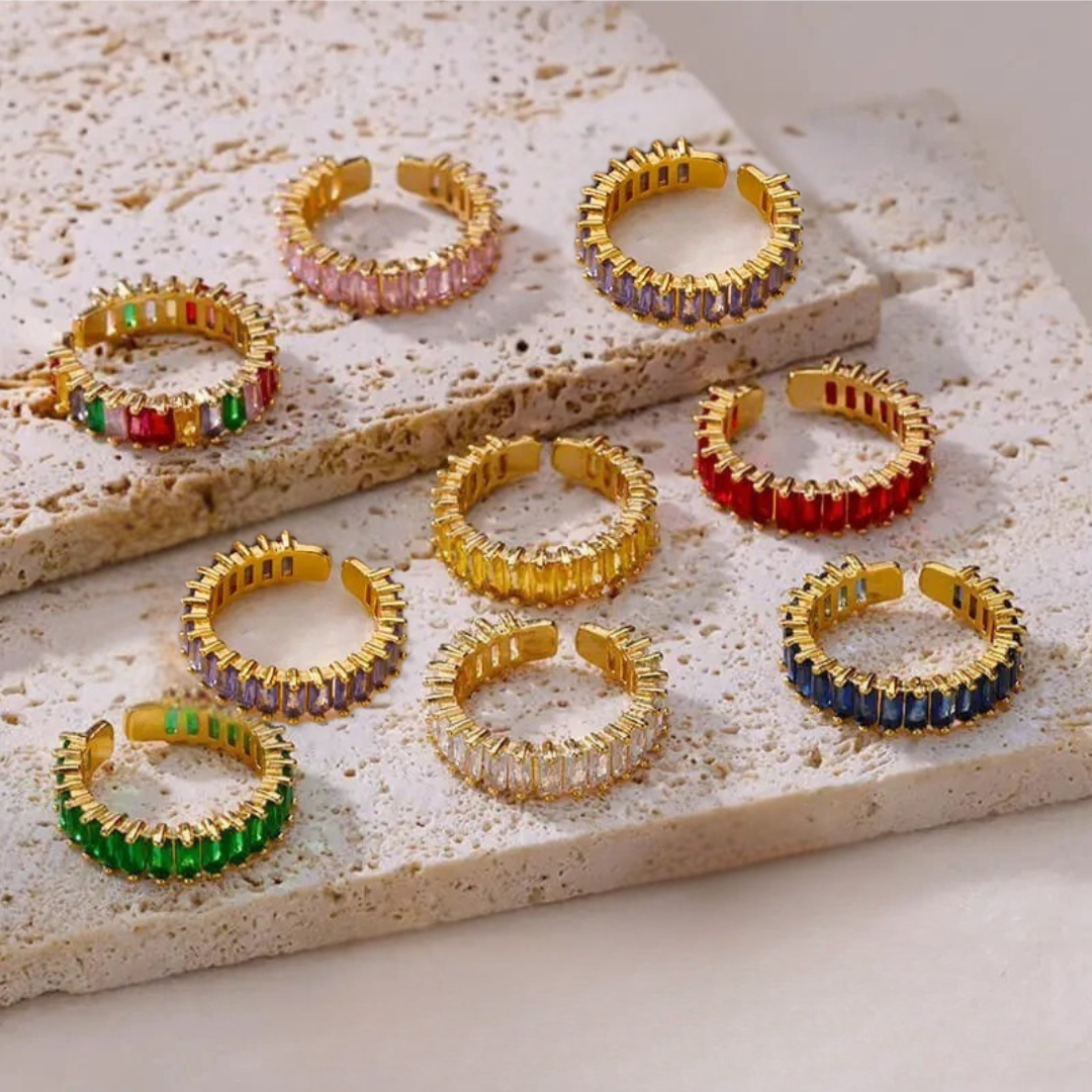 Elegant Adjustable Zirconia Eternity Ring